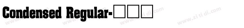Condensed Regular字体转换